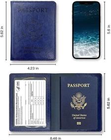 img 2 attached to Passport Leather Wallet Vaccination Protector Travel Accessories and Passport Wallets