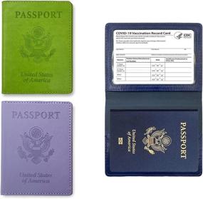 img 3 attached to Кожаный бумажник для паспорта Защита от прививок