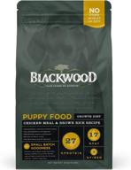 🐶 premium slow cooked blackwood puppy food: usa made natural dry food for all breeds & sizes - chicken meal & brown rice recipe logo