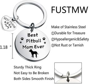 img 2 attached to 🐾 FUSTMW Dog Owner Gifts: Celebrate the Best Dachshund Mom Ever with this Paw Print Keychain – Perfect Dog Lover Gift for Pet Owners and Rescue Enthusiasts!