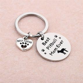 img 1 attached to 🐾 FUSTMW Dog Owner Gifts: Celebrate the Best Dachshund Mom Ever with this Paw Print Keychain – Perfect Dog Lover Gift for Pet Owners and Rescue Enthusiasts!