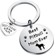 🐾 fustmw dog owner gifts: celebrate the best dachshund mom ever with this paw print keychain – perfect dog lover gift for pet owners and rescue enthusiasts! logo