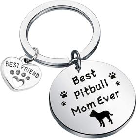 img 4 attached to 🐾 FUSTMW Dog Owner Gifts: Celebrate the Best Dachshund Mom Ever with this Paw Print Keychain – Perfect Dog Lover Gift for Pet Owners and Rescue Enthusiasts!