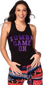 img 4 attached to Zumba Graphic Fitness Workout Racerback