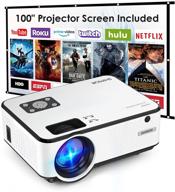 📽️ shimor c9 mini projector with 7500l brightness & 100-inch screen - ideal for outdoor movies, tv stick, games, hdmi, usb, ps4, laptop, smartphone logo