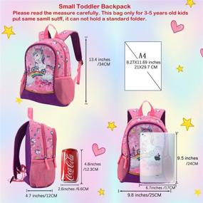 img 3 attached to HAPPYSUNNY Backpack Lightweight Preschool Kindergarten