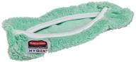 rubbermaid commercial fgq85600gr00 hygen quick-connect flexible microfiber mop cover - dust and dirt cleaning solution, 8-inch green efficiency logo