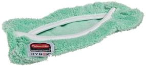 img 4 attached to Rubbermaid Commercial FGQ85600GR00 HYGEN Quick-Connect Flexible Microfiber Mop Cover - Dust and Dirt Cleaning Solution, 8-inch Green Efficiency