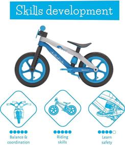 img 2 attached to 🚲 Chillafish Bmxie²: Lightweight Balance Bike for Kids 2-5 Years - Integrated Footrest, Footbrake, 12-inch Airless Tires, Adjustable Seat, Blue