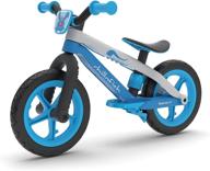 🚲 chillafish bmxie²: lightweight balance bike for kids 2-5 years - integrated footrest, footbrake, 12-inch airless tires, adjustable seat, blue logo