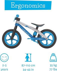 img 1 attached to 🚲 Chillafish Bmxie²: Lightweight Balance Bike for Kids 2-5 Years - Integrated Footrest, Footbrake, 12-inch Airless Tires, Adjustable Seat, Blue