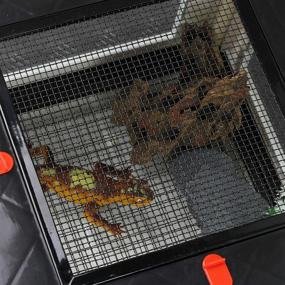 img 2 attached to 🦎 Crapelles Reptile Terrarium: Easy Assembly, Clean & Move | White Villa Style Cage Tank for Reptiles, Amphibians, Small Animals