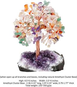 img 3 attached to Mookaitedecor Natural 7 Chakra Crystal Tree with Amethyst Cluster Crystal Base Money Tree Figurine - Feng Shui Desk Decoration, Meditation Table Altar Decor - Enhanced SEO