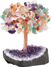 img 2 attached to Mookaitedecor Natural 7 Chakra Crystal Tree with Amethyst Cluster Crystal Base Money Tree Figurine - Feng Shui Desk Decoration, Meditation Table Altar Decor - Enhanced SEO