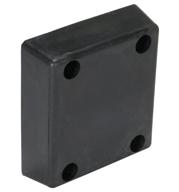 vestil b-1213-4 rectangular rubber molded logo