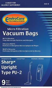 img 3 attached to 9-Pack Envirocare Replacement Micro Filtration Dust Bags for Sharp Upright Type PU-2 Vacuum Cleaner