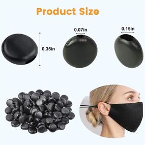 img 2 attached to 🔒 200PCS Cord Locks for Drawstrings, Elastic Cord Adjuster Non-Slip Stopper, Cord Locks for Face Mask with Threader, Silicone Elastic Cord Stopper, Elastic Adjustment Buckle, Suitable for All Ages