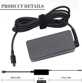 img 3 attached to 🔌 High-Quality 45W USB-C Power Adapter for Acer Chromebook Spin Series: CP311, CP315, CP713, CB5-312T, CP311-1H, CP311-2H, CP315-1H, CP315-1H-P8QY - Type C Power Supply