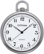 часы gotham silver tone railroad quartz gwc15028sa логотип