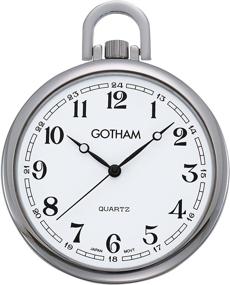 img 4 attached to Часы Gotham Silver Tone Railroad Quartz GWC15028SA