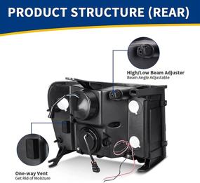 img 1 attached to AUTOSAVER88 Светодиодные трубчатые фары с черным корпусом, амбарным отражателем, левой и правой сторонами - совместимы с сборкой переднего фонаря для 2007-2013 года GMC Sierra 1500/2007-2014 года Sierra 2500HD 3500HD.