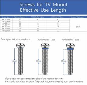 img 2 attached to 🔩 Versatile M6 Screws for Samsung TV: Ideal TV Mounting Screws in Various Sizes (10mm-35mm)