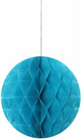 img 2 attached to 🎉 Set of 5 Aqua Tissue Honeycomb Ball Party Decorations for Weddings, Birthdays, Baby Showers, Nursery Décor - Wrapables 6-inch