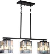 artzone tiffany pendant light fixtures haning 3-light stained glass dining room kitchen chandelier for kitchen island bars логотип