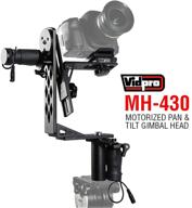 🎥 vidpro mh-430 motorized pan & tilt gimbal head – complete set with joystick, cables, adapter, carrying case – remote control for dslr camcorder video equipment logo