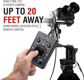 img 1 attached to 🎥 Vidpro MH-430 Motorized Pan & Tilt Gimbal Head – Complete Set with Joystick, Cables, Adapter, Carrying Case – Remote Control for DSLR Camcorder Video Equipment