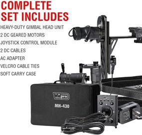 img 3 attached to 🎥 Vidpro MH-430 Motorized Pan & Tilt Gimbal Head – Complete Set with Joystick, Cables, Adapter, Carrying Case – Remote Control for DSLR Camcorder Video Equipment