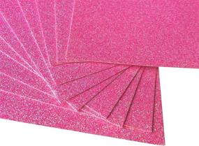 img 4 attached to 🎨 Longshine-US 10pcs Colorful Glitter Cardstock Sheets for A4 Card Making DIY, Sparkling Craftwork, Scrapbooking, Gift Wrapping Box and More Materials