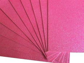 img 3 attached to 🎨 Longshine-US 10pcs Colorful Glitter Cardstock Sheets for A4 Card Making DIY, Sparkling Craftwork, Scrapbooking, Gift Wrapping Box and More Materials