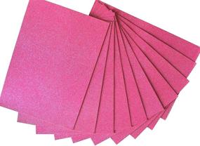 img 1 attached to 🎨 Longshine-US 10pcs Colorful Glitter Cardstock Sheets for A4 Card Making DIY, Sparkling Craftwork, Scrapbooking, Gift Wrapping Box and More Materials