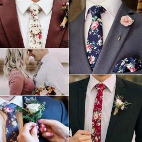 img 3 attached to 🌸 Wedding Floral Groomsmen Costume Accessories - Enhancing SEO