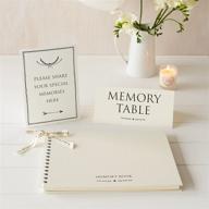 📚 premium 12x8 memory book & 2 sign set for funeral, remembrance, condolence, celebration of life - by angel & dove logo