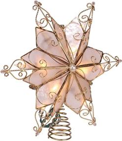 img 4 attached to 🌟 Kurt S. Adler Capiz Star Treetop with 10-Light 6-Point Design