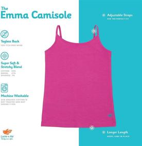 img 3 attached to Adjustable Layering Girls' Clothing: Lucky Me Camisoles for Tops, Tees & Blouses
