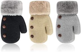 img 4 attached to 🧤 ORVINNER Mittens - Stylish Blue Green Toddler Boys' Accessories for Cold Weather