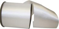 🎀 dyna satin ribbon by reliant ribbon, white color, 4 inch width, 50 yards length logo