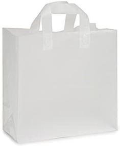 img 4 attached to 🛍️ Frosted Handle Bags: 12x6x12" Clear Plastic Gift Bags - Pack of 25. Durable 3 MIL Frosted Bags with Handle