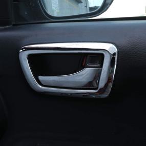 img 4 attached to Панель накладки ручки двери из ABS TongSheng для Toyota Tacoma 2016-2021 (Яркая, 2 шт)