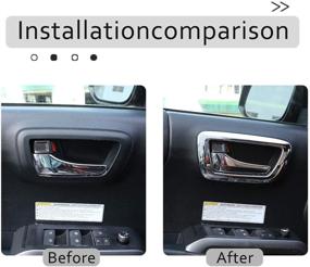 img 2 attached to Панель накладки ручки двери из ABS TongSheng для Toyota Tacoma 2016-2021 (Яркая, 2 шт)