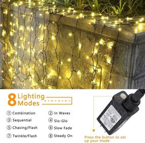 img 3 attached to 🎄 Joomer Christmas Lights 66ft 200 LED String Lights with Timer, Low Voltage Fairy Twinkle Lights for Indoor & Outdoor Decorations - Warm White