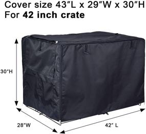 img 1 attached to 🐶 Durable Dog Crate Cover - Fits 24, 30, 36, 42, and 48 Inches Double Door Wire Dog Crates - Polyester Covers for Pet Kennels Compatible with 1, 2, and 3 Door Wire Dog Cages