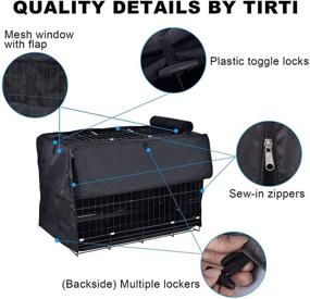 img 2 attached to 🐶 Durable Dog Crate Cover - Fits 24, 30, 36, 42, and 48 Inches Double Door Wire Dog Crates - Polyester Covers for Pet Kennels Compatible with 1, 2, and 3 Door Wire Dog Cages