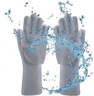 🧤 reusable silicone dishwashing gloves - heat resistant cleaning tool for kitchen - great for dish cleaning and wash brush logo