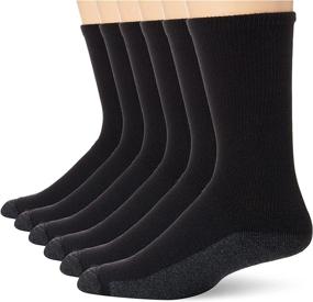 img 4 attached to Hanes Max Cushion Crew Socks for Men - 6 Pair Pack