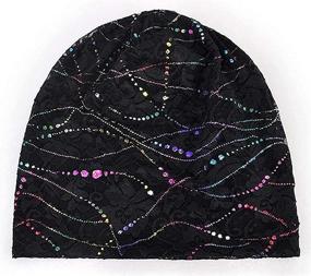 img 1 attached to Jemis Thin Bonnet Cap - Autumn Casual Skullies Beanie Hat