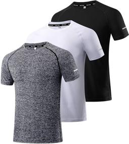 img 4 attached to Running Workout Moisture Athletic Grey 3P04 XL Sports & Fitness